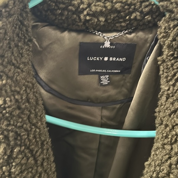 Lucky Brand Olive Teddy Jacket Coat xs - Picture 2 of 5